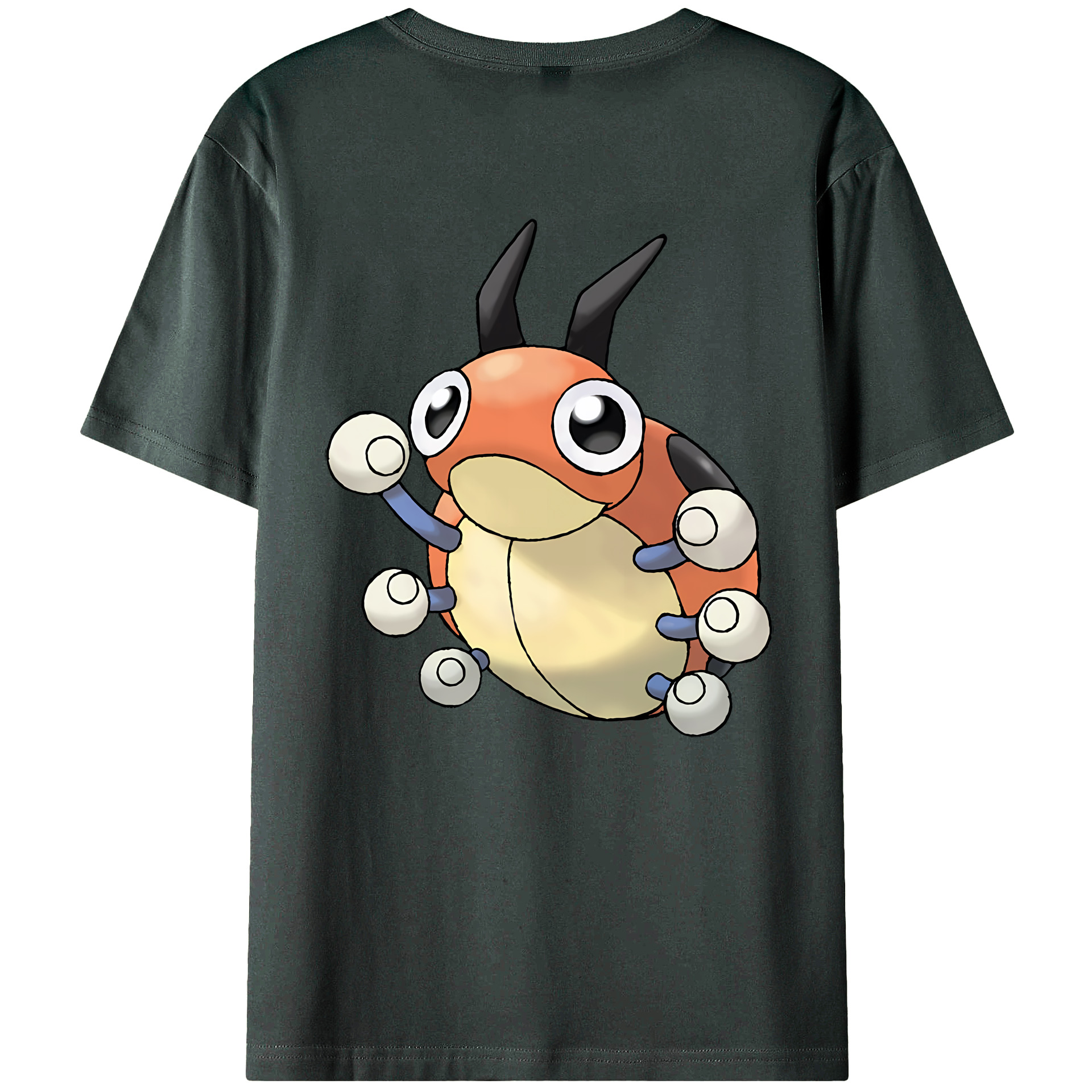 （画像用） ポケットモンスター Pokémon 綿100％ メンズ半袖Tシャツ（バックプリント） 通気性
